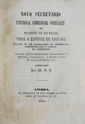 NOVO SECRETARIO UNIVERSAL COMMERCIAL PORTUGUEZ