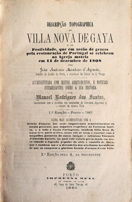 DESCRIPÃ‡ÃƒO TOPOGRAPHICA DE VILLA NOVA DE GAYA