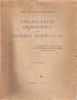 BIBLIOGRAFIA HIDROLÃ“GICA DO IMPÃ‰RIO PORTUGUÃŠS.