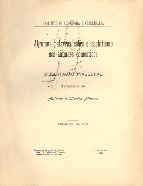 ALGUMAS PALAVRAS SOBRE O RACHITISMO