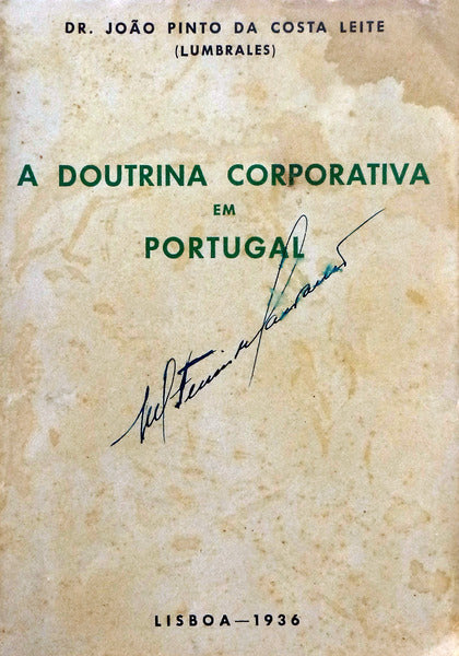 A DOUTRINA CORPORATIVA EM PORTUGAL.