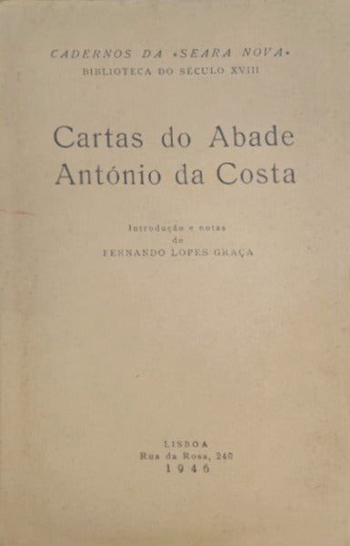 CARTAS DO ABADE ANTÃ“NIO DA COSTA.