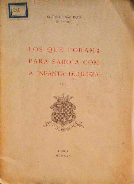 OS QUE FORAM PARA SABÃ“IA COM A INFANTA DUQUEZA.