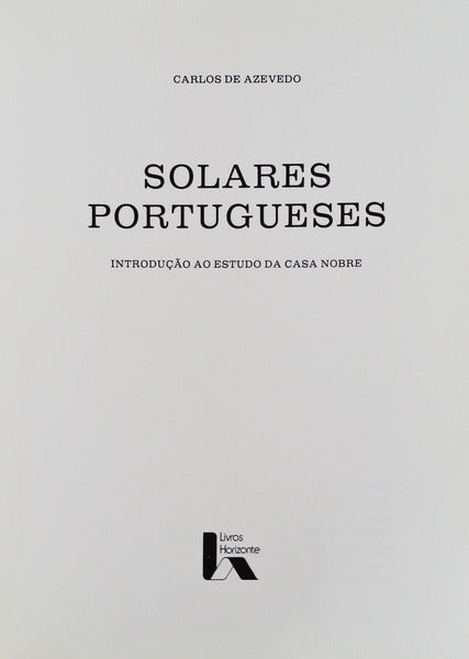 SOLARES PORTUGUESES. [2.Âª EDIÃ‡ÃƒO]