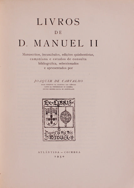 LIVROS DE D. MANUEL II.