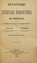 DICCIONARIO DE VETERINARIA HOMOEOPATHICA.