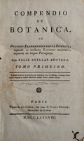 COMPENDIO DE BOTANICA, OU NOÃ‡Ã•ES ELEMENTARES DESTA SCIENCIA,