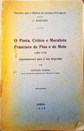 O POETA, CRITICO E MORALISTA FRANCISCO DE PINA E DE MELO (1695-1773).