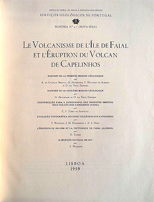 LE VOLCANISME DE Lâ€™ÃŽLE DE FAIAL ET Lâ€™Ã‰RUPTION DU VOLCAN DE CAPELINHOS.