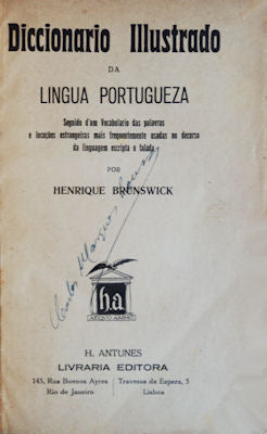 DICCIONARIO ILLUSTRADO DA LINGUA PORTUGUEZA.