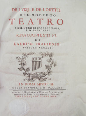 DE I VIZJ, E DE I DIFETTI DEL MODERNO TEATRO