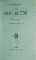 NOUVELLES CONFRONTATIONS Ã€ PROPOS Dâ€™UNE PRÃ‰TENDUE RÃ‰PONSE Ã€ LA LÃ‰GENDE ET Lâ€™HISTOIRE.