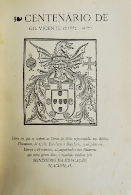 CENTENÃRIO DE GIL VICENTE (1537-1937).