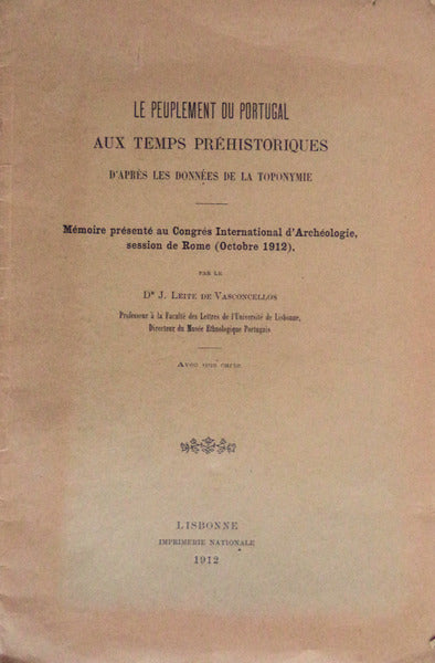 LE PEUPLEMENT DU PORTUGAL AUX TEMPS PRÃ‰HISTORIQUES