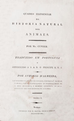 QUADRO ELEMENTAR DA HISTORIA NATURAL DOS ANIMAES.