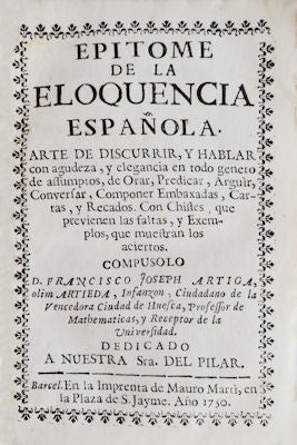 EPITOME DE LA ELOQUENCIA ESPAÃ‘OLA.