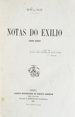 NOTAS DO EXILIO. 1891-1893.