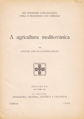 A AGRICULTURA MEDITERRÃ‚NICA.