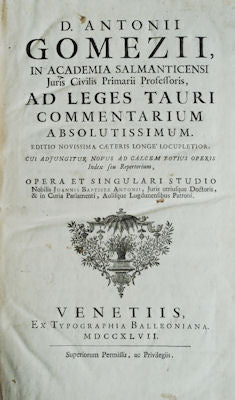[AD LEGES TAURI COMMENTARIUM]