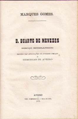 D. DUARTE DE MENEZES.