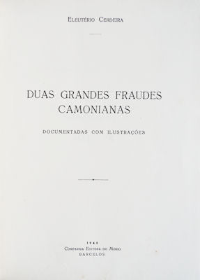 DUAS GRANDES FRAUDES CAMONIANAS.