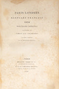 PARIS-LONDRES. KEEPSAKE FRANÃ‡AIS 1838.