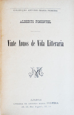 VINTE ANOS DE VIDA LITTERARIA.