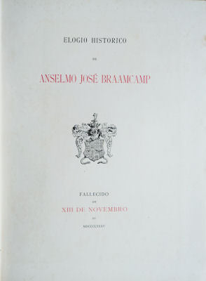 ELOGIO HISTORICO DE ANSELMO JOSÃ‰ BRAAMCAMP.