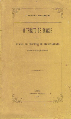 O TRIBUTO DE SANGUE. MANUAL DO PROCESSO DE RECRUTAMENTO.