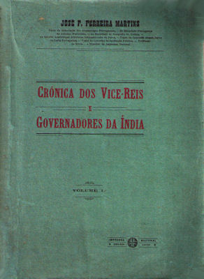 CRÃ“NICA DOS VICE-REIS E GOVERNADORES DA ÃNDIA.