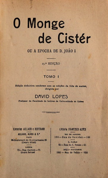 O MONGE DE CISTÃ‰R. [15.Âª EDIÃ‡ÃƒO]
