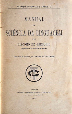 MANUAL DA SCIENCIA DA LINGUAGEM.