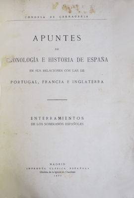 APUNTES DE CRONOLOGIA E HISTORIA DE ESPANHA