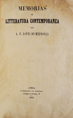 MEMORIAS DE LITTERATURA CONTEMPORANEA.