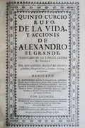 QUINTO CURCIO RUFO, DE LA VIDA, Y ACCIONES DE ALEXANDRO EL GRANDE,
