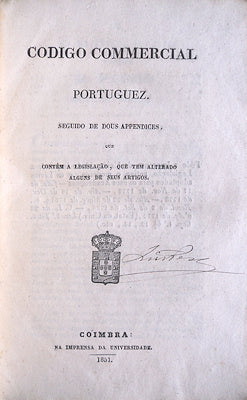 CODIGO COMMERCIAL PORTUGUEZ. [1851]