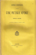 NOUVELLES CONFRONTATIONS Ã€ PROPOS Dâ€™UNE PRÃ‰TENDUE RÃ‰PONSE Ã€ LA LÃ‰GENDE ET Lâ€™HISTOIRE.