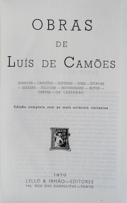 OBRAS DE LUÃS DE CAMÃ•ES.