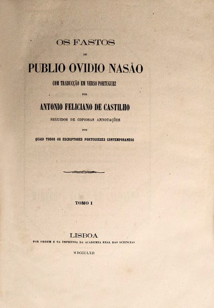 OS FASTOS DE PUBLIO OVIDIO NASÃƒO.
