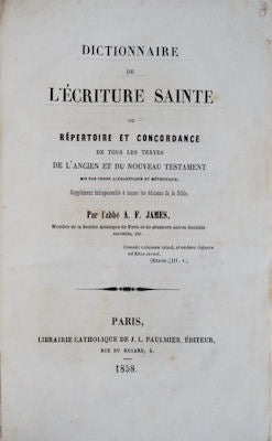 DICTIONNAIRE DE Lâ€™Ã‰CRITURE SAINTE