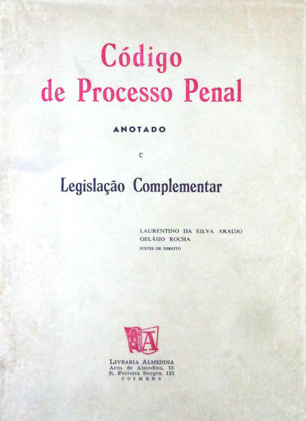 CÃ“DIGO DE PROCESSO PENAL.