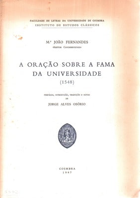 A ORAÃ‡ÃƒO SOBRE A FAMA DA UNIVERSIDADE (1548).