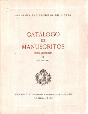 CATÃLOGO DE MANUSCRITOS.