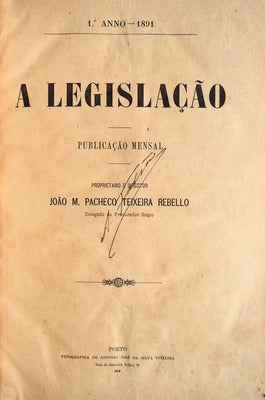A LEGISLAÃ‡ÃƒO. PublicaÃ§Ã£o Mensal.