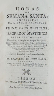 HORAS DA SEMANA SANTA, [2.Âª EDIÃ‡ÃƒO]