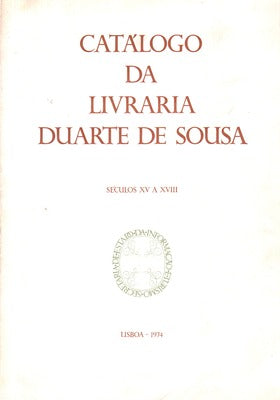 CATÃLOGO DA LIVRARIA DUARTE DE SOUSA. [2 VOLS.]