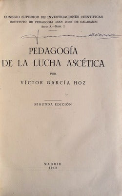 PEDAGOGÃA DE LA LUCHA ASCÃ‰TICA.