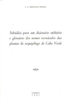 SUBSÃDIOS PARA UM DICIONÃRIO UTILITÃRIO