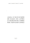 AINDA O MANUSCRITO DO DUQUE DE LAFÃ•ES