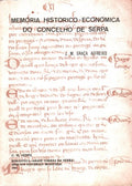 MEMORIA HISTORICO-ECONOMICA DO CONCELHO DE SERPA.